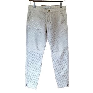 Abercrombie & Fitch Cream Gold Skinny Pants W24